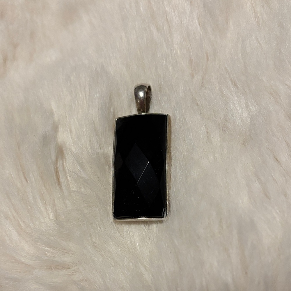 Silpada Black Onyx Rectangular Pendant